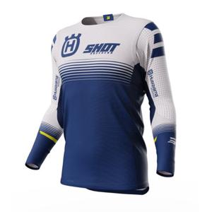 Motocross φανέλα Shot Aerolite Husqvarna LE 2023 λευκό-μπλε προσφορά