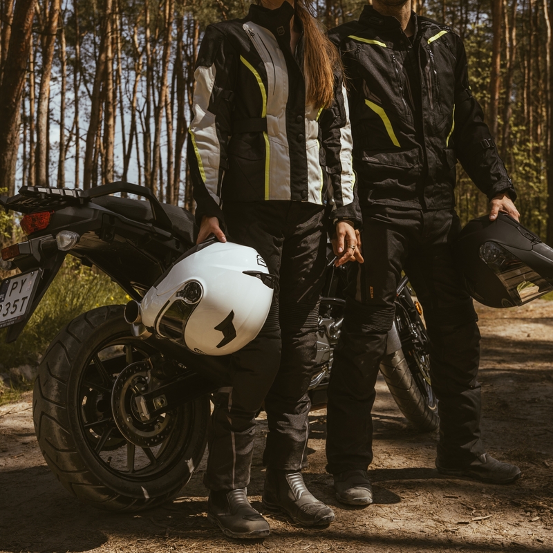 Γυναικείο μπουφάν μοτοσικλέτας Ozone Sahara Black-Grey-Fluo Yellow προσφορά