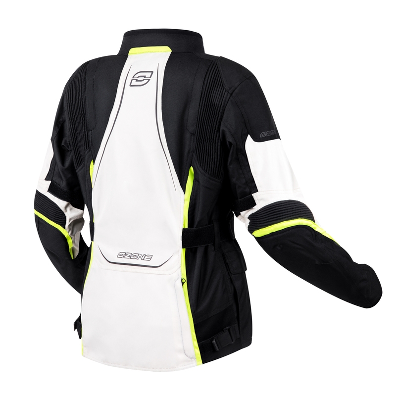 Γυναικείο μπουφάν μοτοσικλέτας Ozone Sahara Black-Grey-Fluo Yellow προσφορά