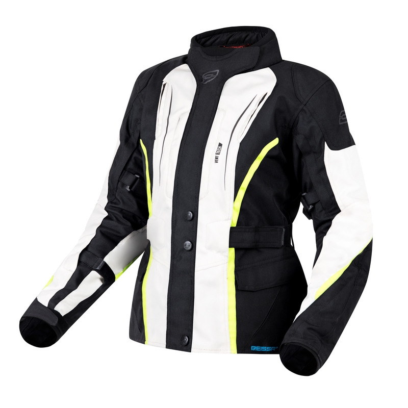 Γυναικείο μπουφάν μοτοσικλέτας Ozone Sahara Black-Grey-Fluo Yellow προσφορά