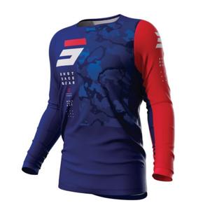 Motocross φανέλα Shot Contact Camo 2.0 κόκκινο-μπλε προσφορά