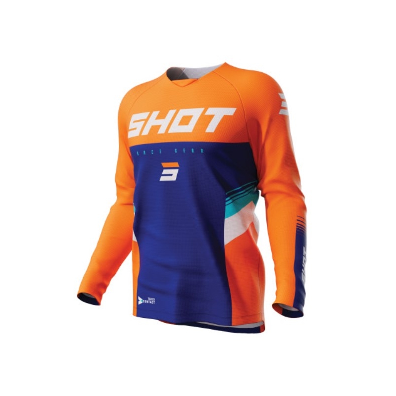 Motocross φανέλα Shot Contact Tracer μπλε-πορτοκαλί προσφορά