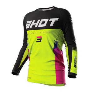 Motocross φανέλα Shot Contact Tracer μαύρο-ροζ-κίτρινο-φλούο προσφορά