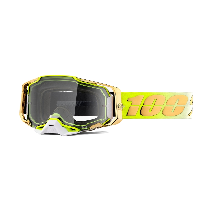 Γυαλιά Motocross 100% ARMEGA Feelgood χρυσό (διαφανές plexi)