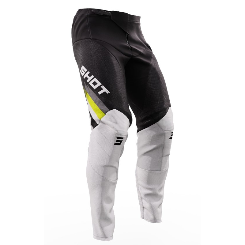 Παντελόνι Motocross Shot Contact Tracer μαύρο-λευκό-fluo κίτρινο προσφορά