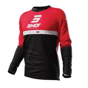 Motocross φανέλα Shot Devo Reflex μαύρο-κόκκινο προσφορά