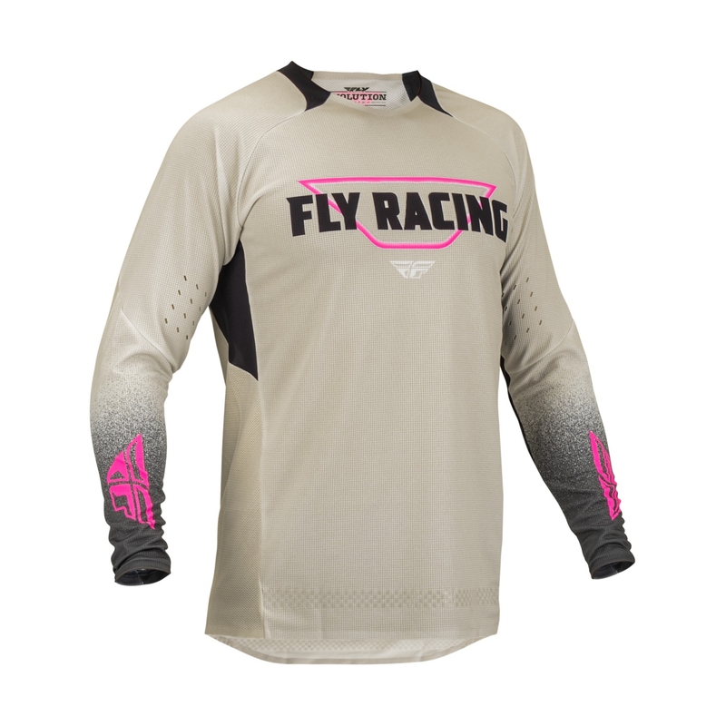 Motokrosový dres FLY Racing Evolution DST. černo-růžovo-béžová