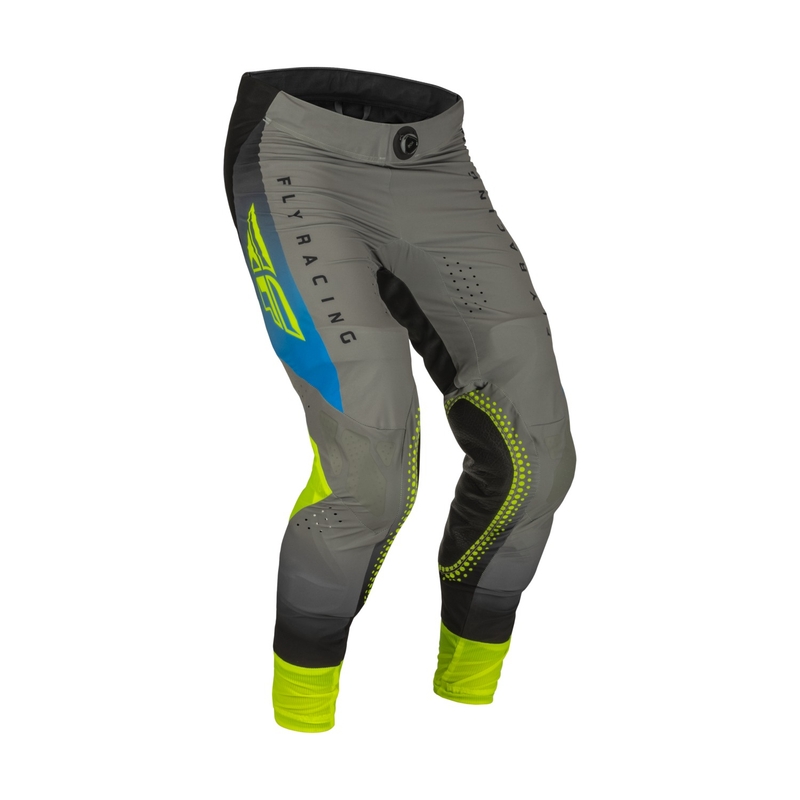 Motokrosové kalhoty FLY Racing Lite 2023 šedo-modré hi-vis výprodej