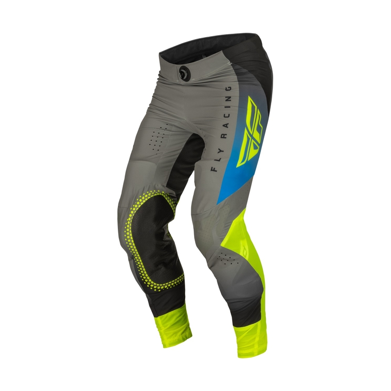 Motokrosové kalhoty FLY Racing Lite 2023 šedo-modré hi-vis výprodej