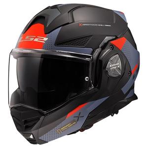 LS2 FF901 Advant X Oblivion μαύρο-μπλε-κόκκινο αναδιπλούμενο κράνος μοτοσικλέτας