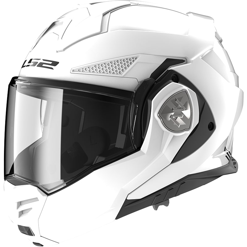 LS2 FF901 Advant X στερεό λευκό πτυσσόμενο κράνος μοτοσικλέτας
