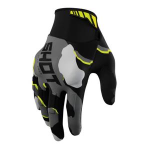 Γάντια Motocross Shot Drift Camo μαύρο-καμό-φλούο κίτρινο προσφορά