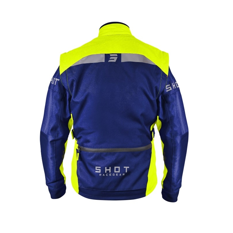 Bunda na motorku Shot Racetech modro-fluo žlutá
