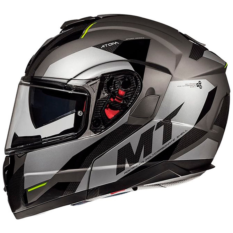 Vyklápěcí přilba na motorku MT Atom SV TRANSCEND E2 šedá - II. jakost
