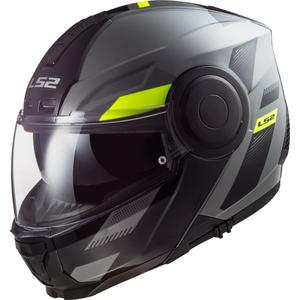 Αναδιπλούμενο κράνος μοτοσικλέτας LS2 FF902 Scope Max Nardo γκρι-φλούο κίτρινο