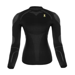 Γυναικείο λειτουργικό T-shirt Rilax Mia μαύρο - μακρυμάνικο