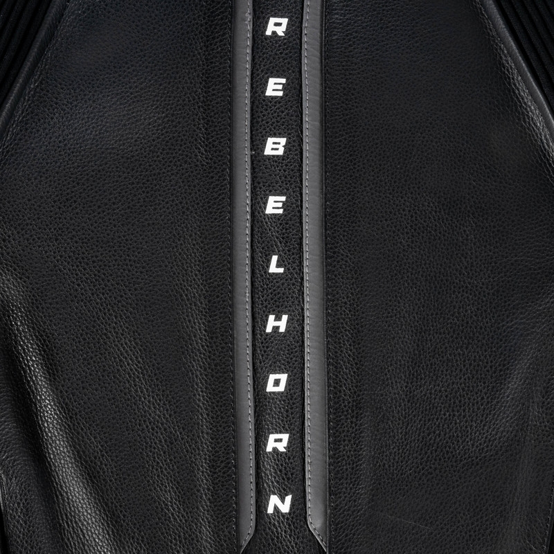 Δερμάτινο μπουφάν μοτοσικλέτας Rebelhorn Veloce μαύρο-άσπρο