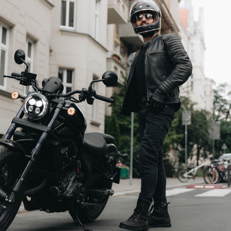 Τζιν μοτοσικλέτας Rebelhorn Nomad TP πλυμένο μαύρο προσφορά