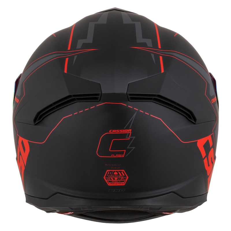 Cassida Integral GT 2.1 Flash Μαύρο-κόκκινο-γκρι κράνος μοτοσικλέτας