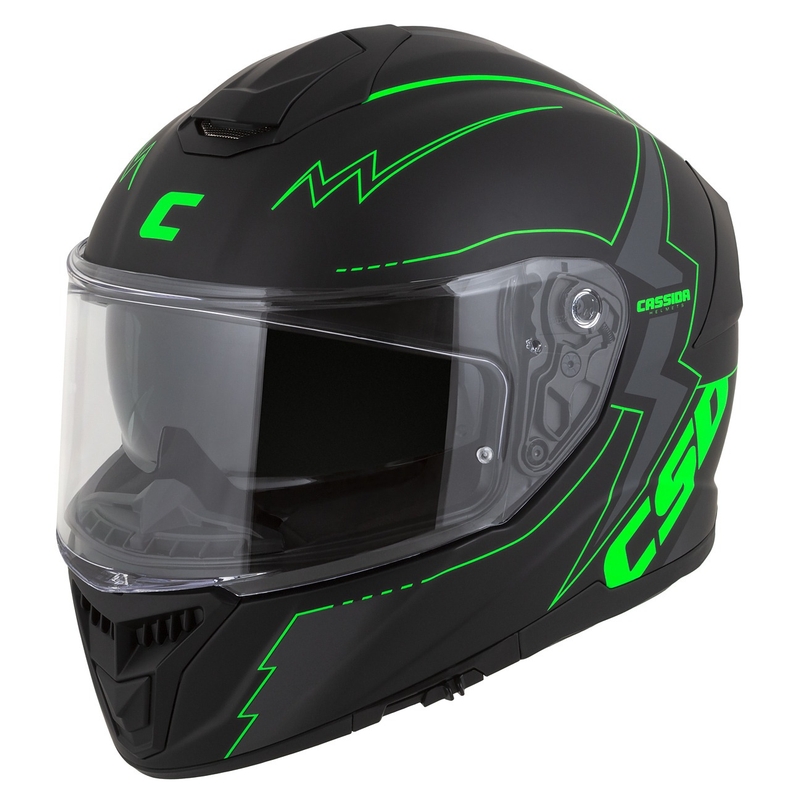 Κράνος μοτοσικλέτας Integral Cassida Integral GT 2.1 Flash μαύρο-φλούο πράσινο-γκρι