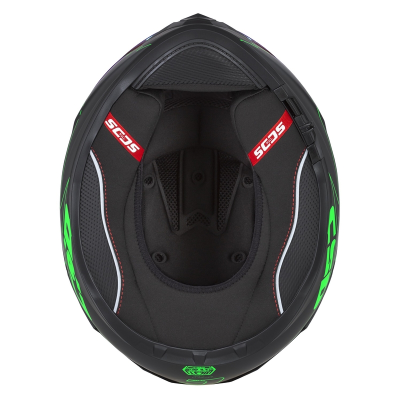 Κράνος μοτοσικλέτας Integral Cassida Integral GT 2.1 Flash μαύρο-φλούο πράσινο-γκρι