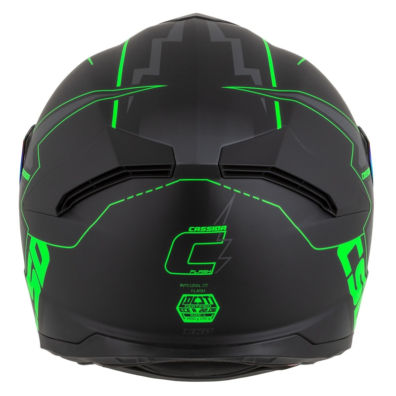 Κράνος μοτοσικλέτας Integral Cassida Integral GT 2.1 Flash μαύρο-φλούο πράσινο-γκρι