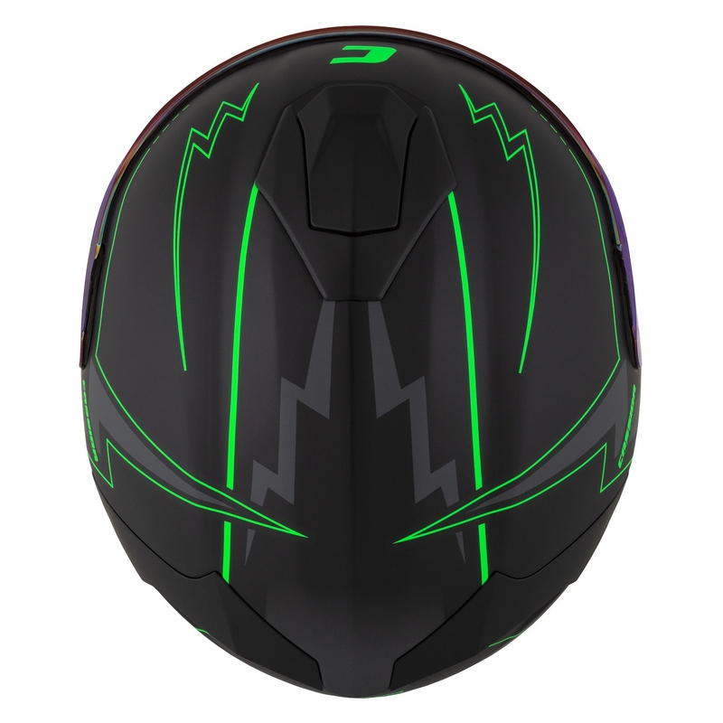 Κράνος μοτοσικλέτας Integral Cassida Integral GT 2.1 Flash μαύρο-φλούο πράσινο-γκρι