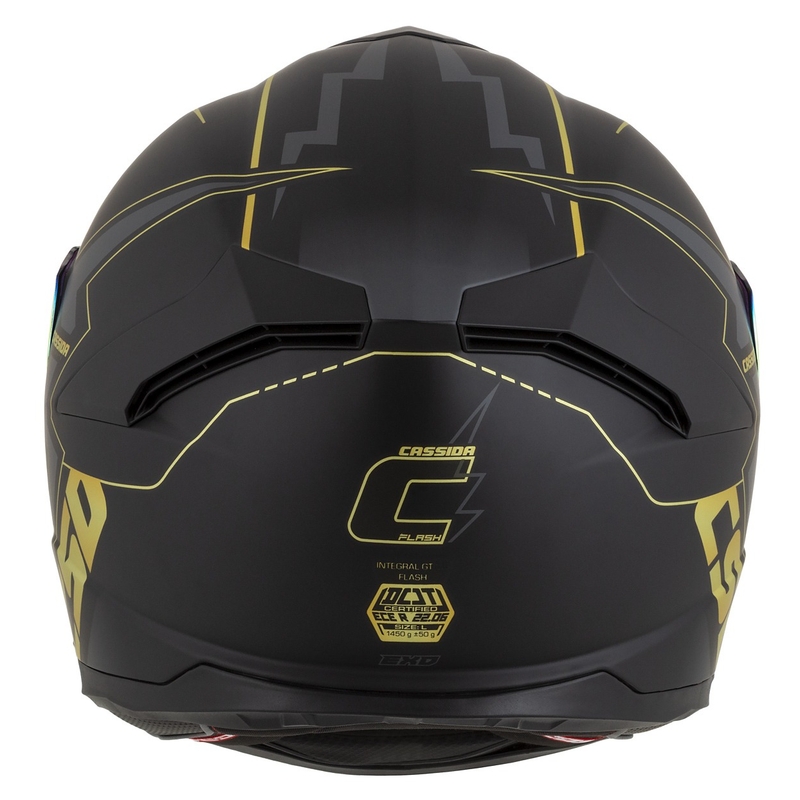 Cassida Integral GT 2.1 Flash μαύρο-χρυσό-γκρι κράνος μοτοσικλέτας
