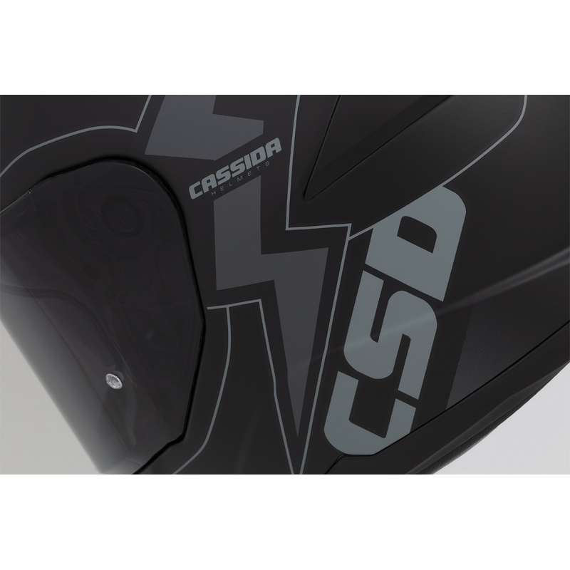 Cassida Integral GT 2.1 Flash Μαύρο-γκρι κράνος μοτοσικλέτας Integral