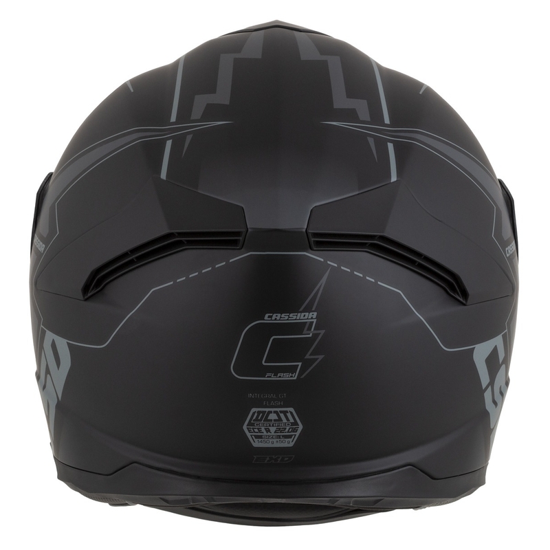 Cassida Integral GT 2.1 Flash Μαύρο-γκρι κράνος μοτοσικλέτας Integral