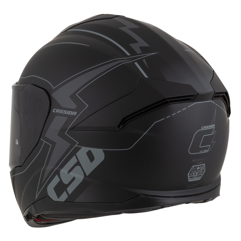 Cassida Integral GT 2.1 Flash Μαύρο-γκρι κράνος μοτοσικλέτας Integral