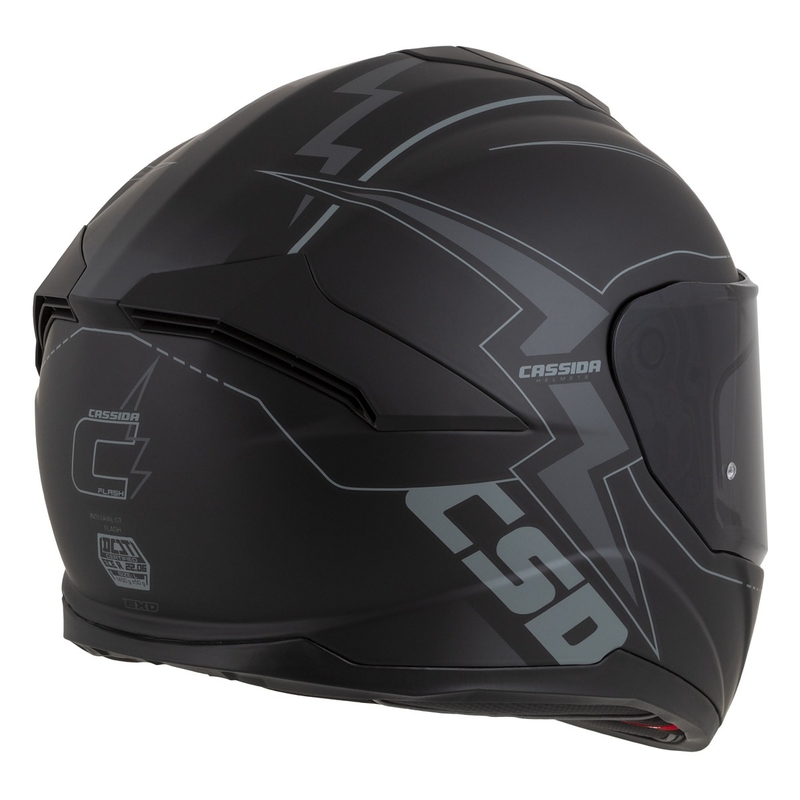 Cassida Integral GT 2.1 Flash Μαύρο-γκρι κράνος μοτοσικλέτας Integral