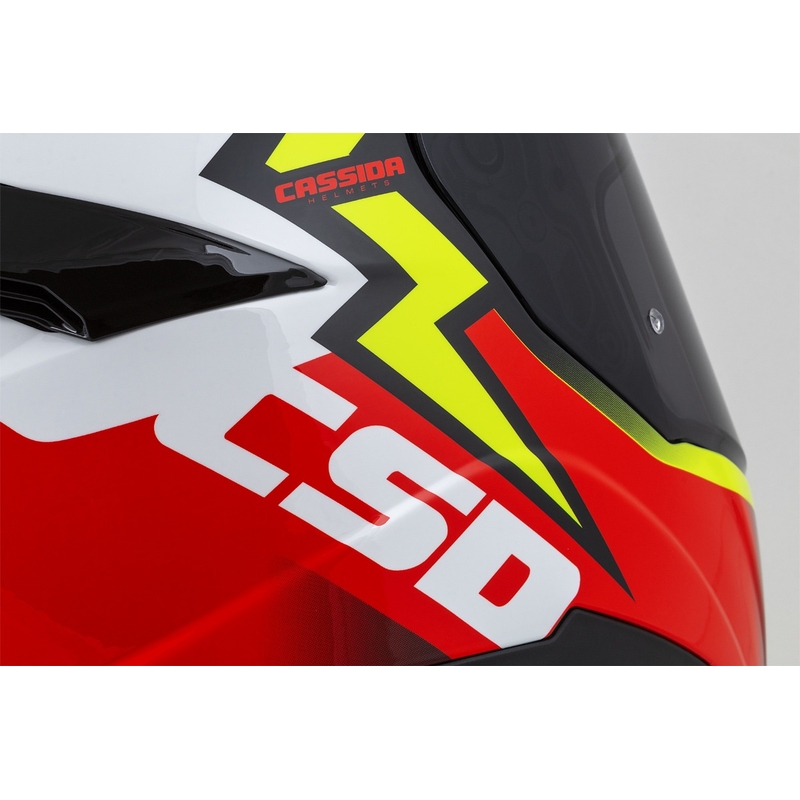 Κράνος μοτοσικλέτας Integral Cassida Integral GT 2.1 Flash fluo κίτρινο-κόκκινο-μαύρο-λευκό
