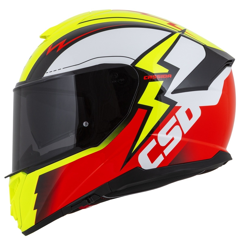 Κράνος μοτοσικλέτας Integral Cassida Integral GT 2.1 Flash fluo κίτρινο-κόκκινο-μαύρο-λευκό