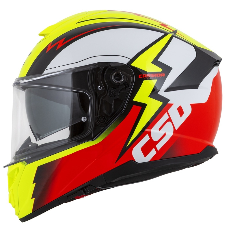 Κράνος μοτοσικλέτας Integral Cassida Integral GT 2.1 Flash fluo κίτρινο-κόκκινο-μαύρο-λευκό