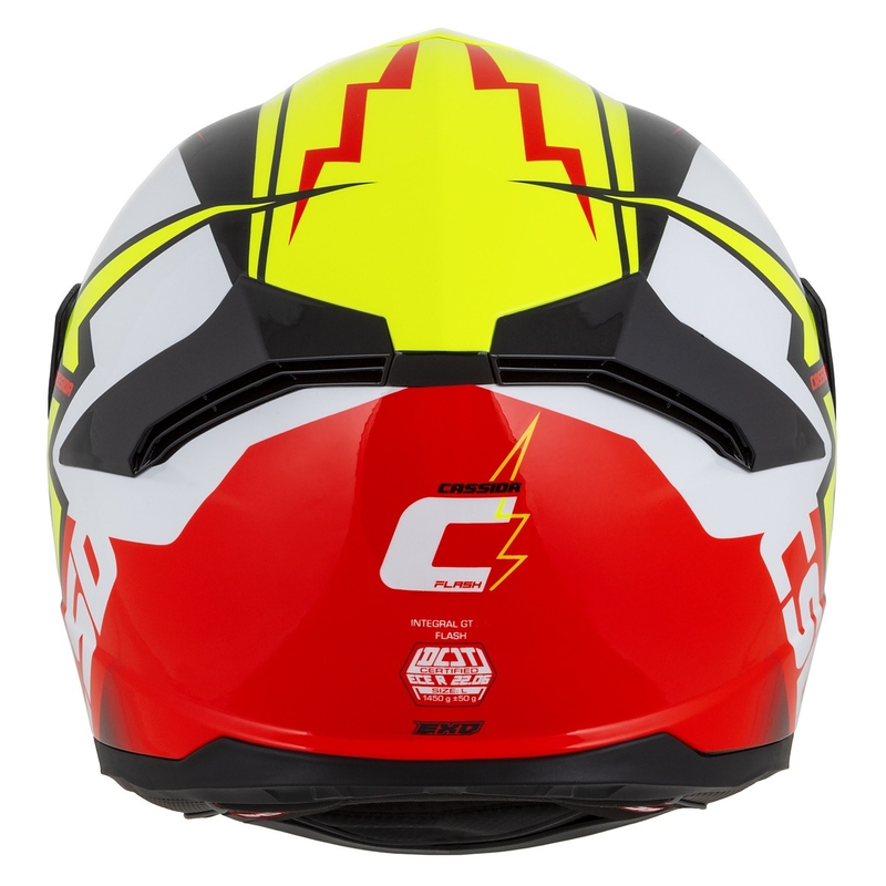 Κράνος μοτοσικλέτας Integral Cassida Integral GT 2.1 Flash fluo κίτρινο-κόκκινο-μαύρο-λευκό