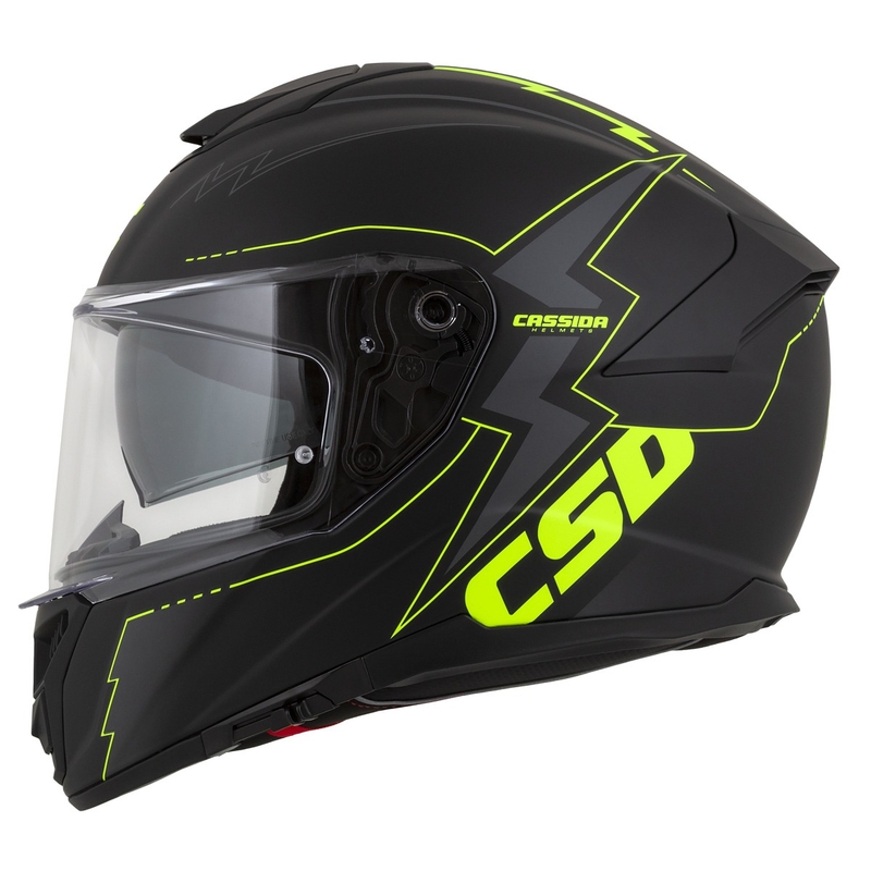 Κράνος μοτοσικλέτας Integral Cassida Integral GT 2.1 Flash μαύρο-φλούο κίτρινο-γκρι