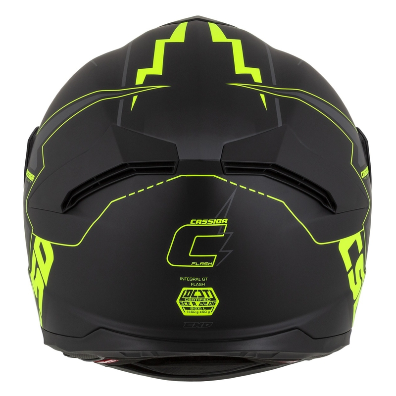 Κράνος μοτοσικλέτας Integral Cassida Integral GT 2.1 Flash μαύρο-φλούο κίτρινο-γκρι