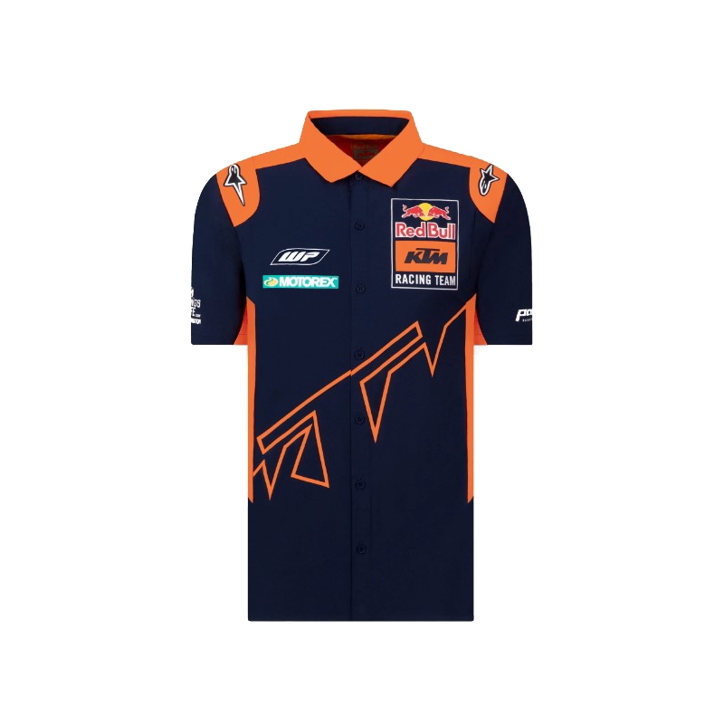KTM Red Bull Racing Official Teamline πουκάμισο μπλε-πορτοκαλί προσφορά