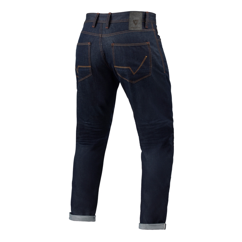 Revit Lewis Selvedge TF Σκούρο μπλε εκτεταμένο τζιν μοτοσικλέτας
