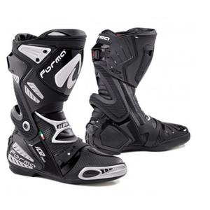 Forma Ice Pro Flow λευκές και μαύρες μπότες μοτοσικλέτας