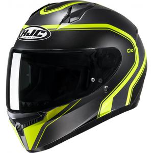 HJC C10 Elie MC3HSF μαύρο-φλούο κίτρινο ολοκληρωμένο κράνος μοτοσικλέτας