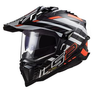 Κράνος Enduro LS2 MX701 Explorer C Edge 06 μαύρο-γκρι-φλούο πορτοκαλί