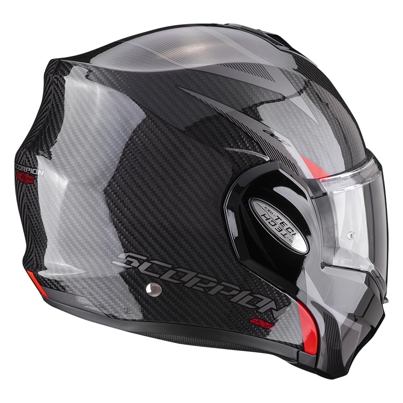 Překlápěcí přilba Scorpion EXO-TECH EVO Carbon Top černo-červená