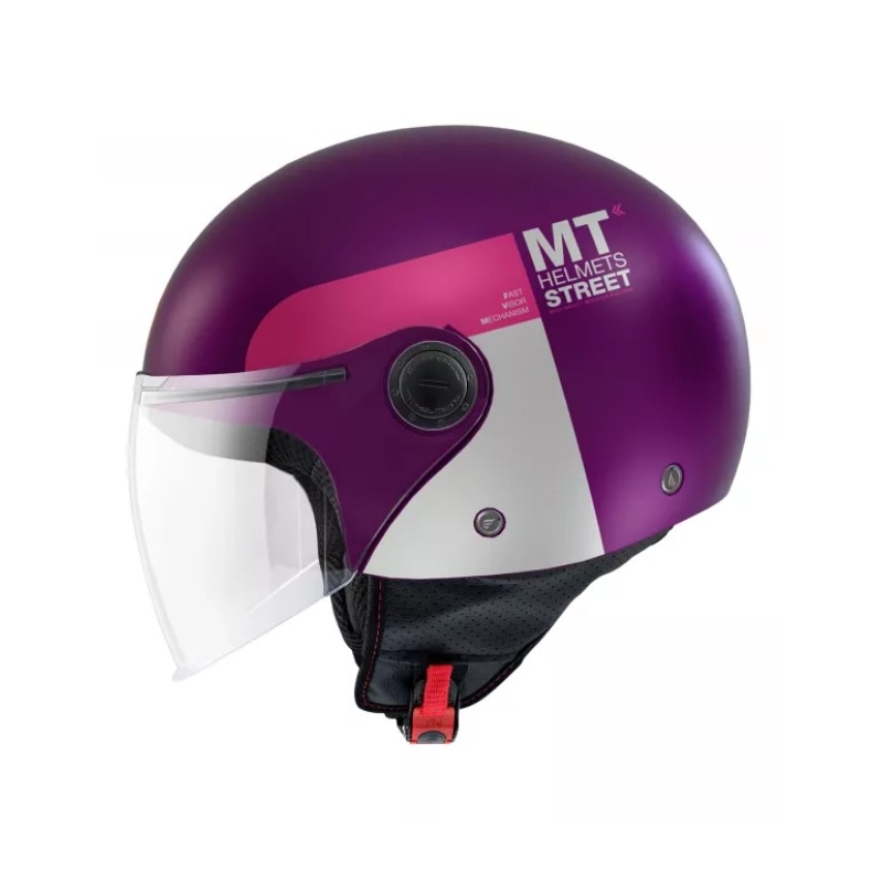 Otevřená přilba na motorku MT Street Inboard C8 fialová