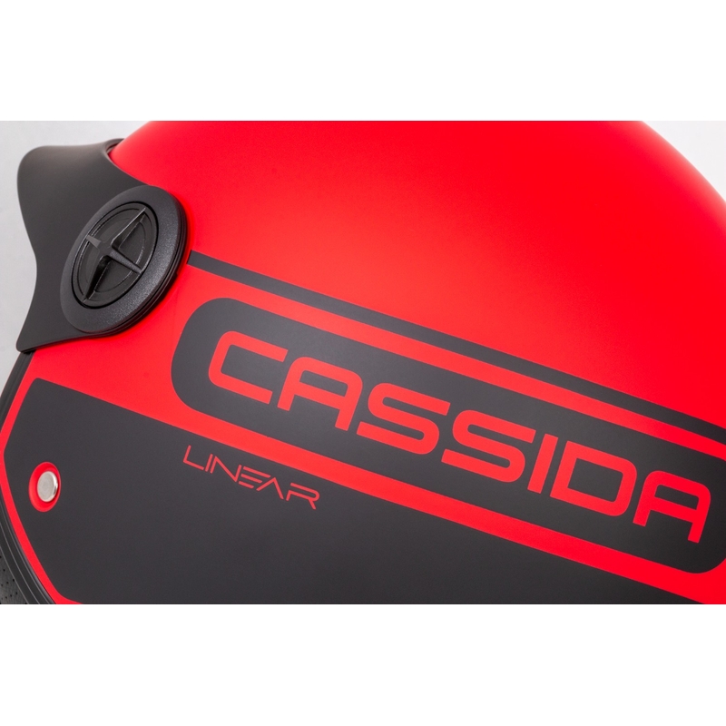 Cassida Handy Plus Linear Open Κράνος Μοτοσικλέτας Κόκκινο-Μαύρο