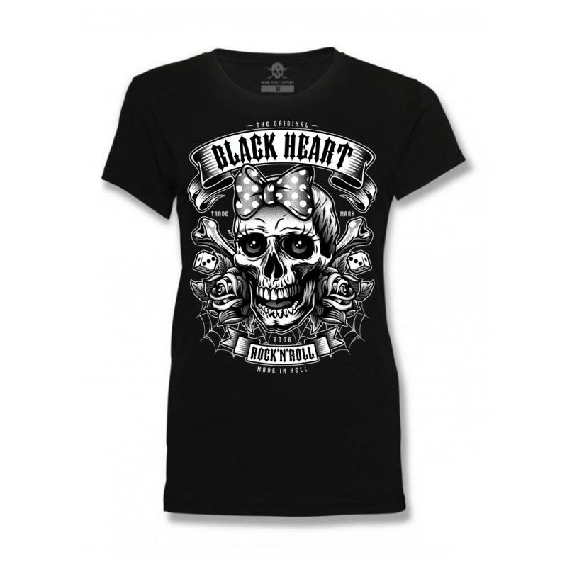 Γυναικείο T-shirt Black Heart Miss Murder μαύρο