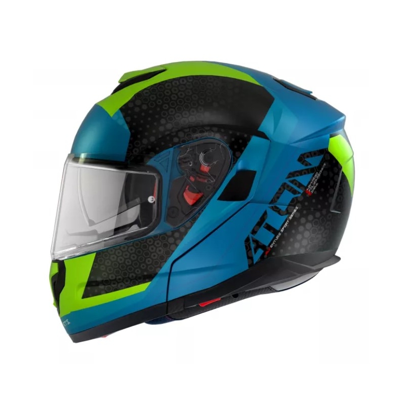 MT Atom SV Adventure A7 κράνος μοτοσικλέτας μαύρο-πράσινο-μπλε