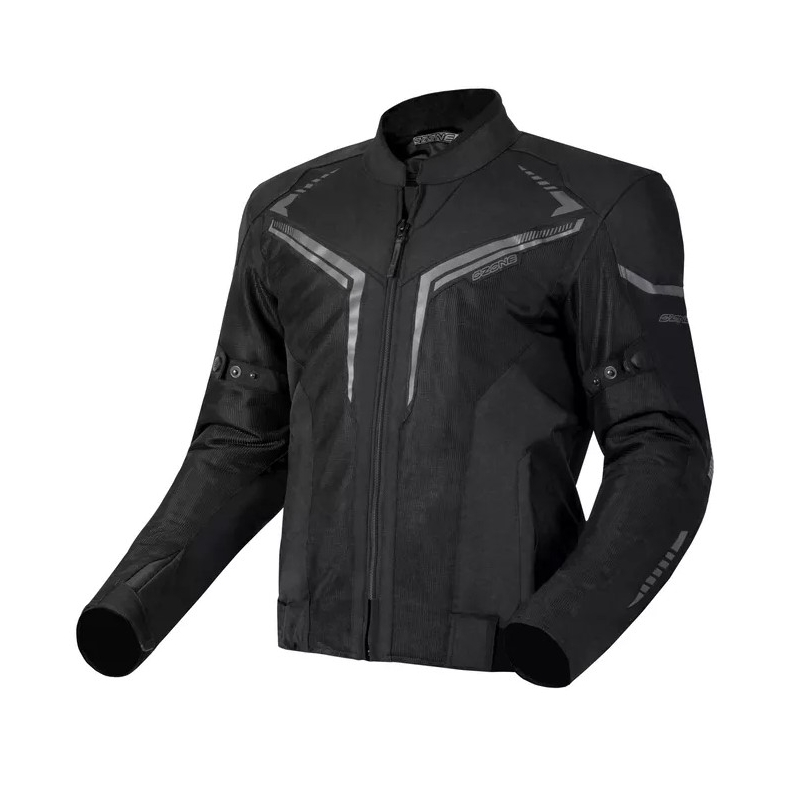 Ozone Flow Μαύρο μπουφάν μοτοσικλέτας προσφορά