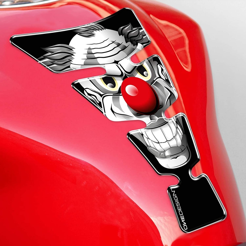 Κάλυμμα δεξαμενής καυσίμου - tankpad Εκτύπωση Clown γκρι